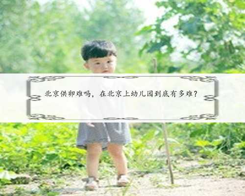 北京供卵难吗，在北京上幼儿园到底有多难？